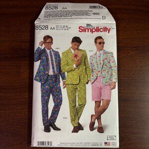 Simplicity Pattern 8528AA for Men's Costume Suit